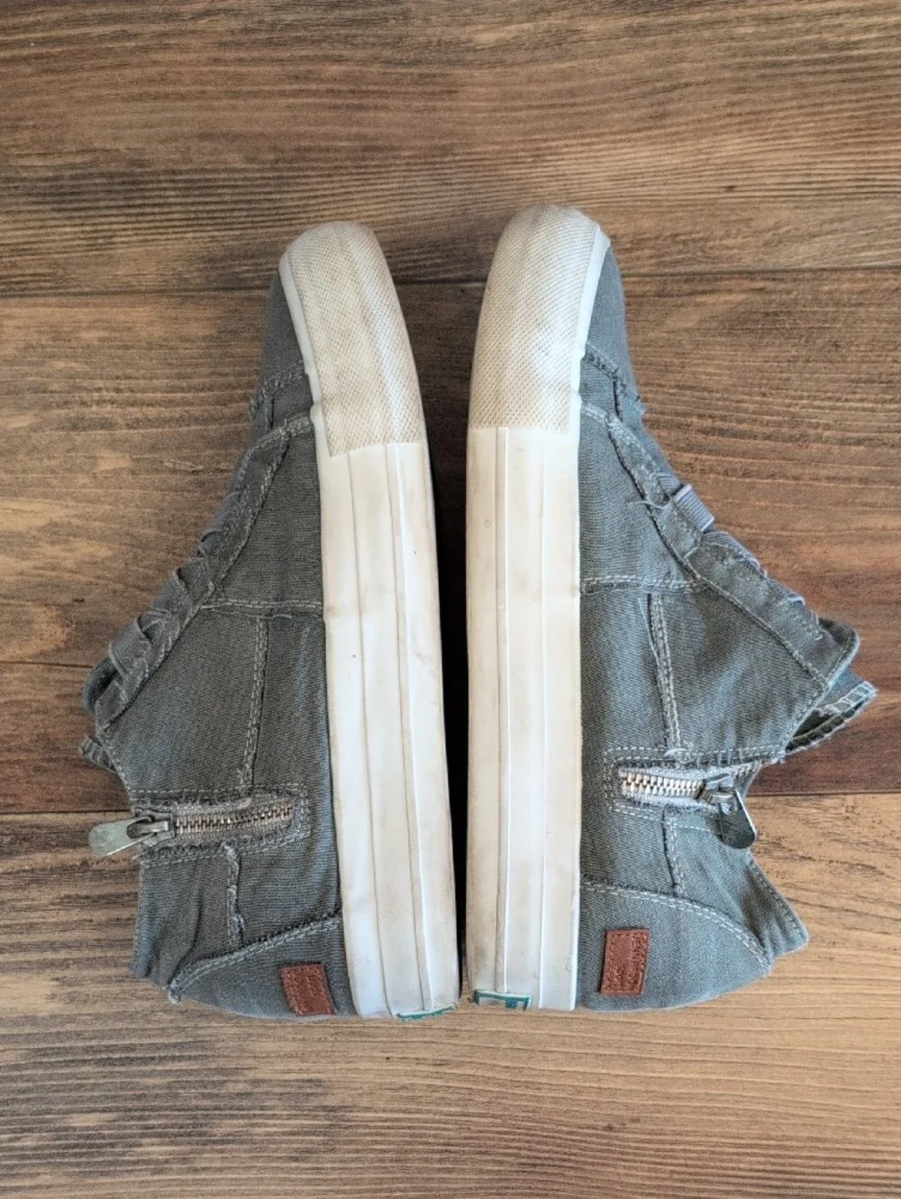 Jenn Ardor Mid Top Canvas Slip-On Sneakers 7   580A